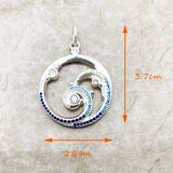 Amuleto Ondas Do Oceano Azul da Arquetiposhop- em promoção em até 12x