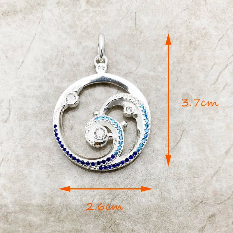 Amuleto Ondas Do Oceano Azul da Arquetiposhop- em promoção em até 12x