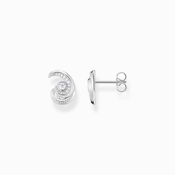 Brincos Ondas do Oceano Minimalista em Prata 925 em promoção em até 12x