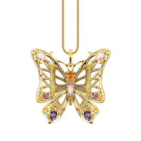 Colar Borboleta Mística em Ouro 18k