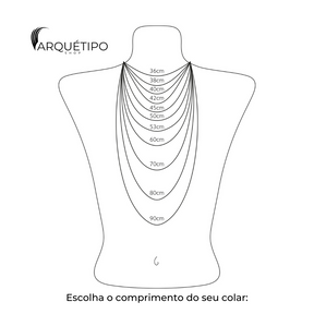 Colar Amuleto Chakra Svadhisthana - Prata e Zircônias