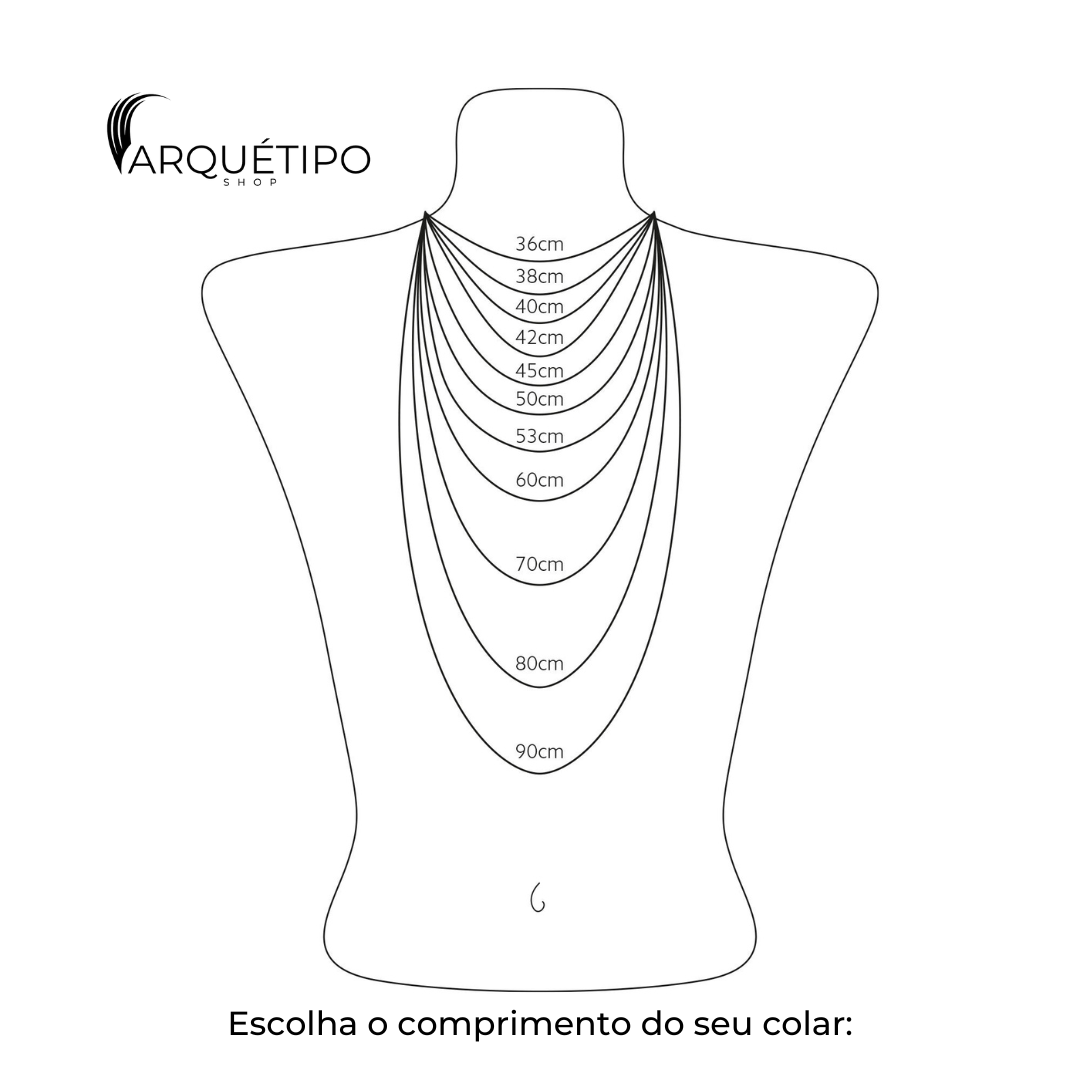 Colar Amuleto Chakra Vishudda - Prata e Zircônias