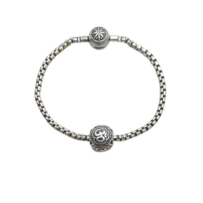 Pulseira para pingente - Banhada a Prata - BRINDE CHARM KARMA