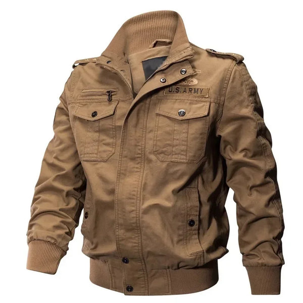 Jaqueta Masculina De Inverno Tática Com Gola Em Pé - Promoção de Inverno 2025
