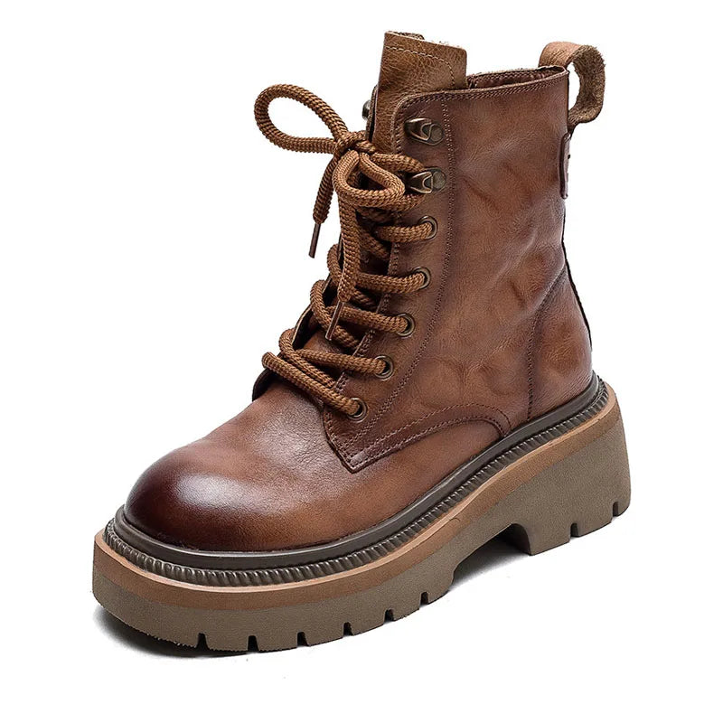 Bota de Couro Coturno Vintage Euphoric