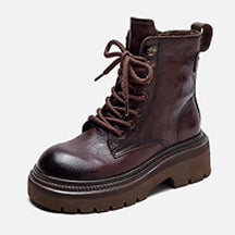 Bota de Couro Coturno Vintage Euphoric