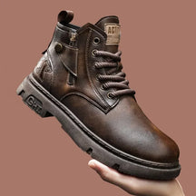 Bota de Couro Masculina Vintage Heron