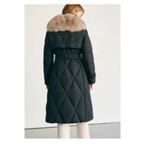 Casaco Feminino De Inverno Quente De Comprimento Grande Colarinho De Lã - Promoção De Inverno 2025