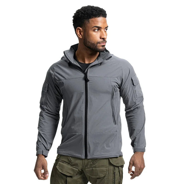 Casaco Masculino Tático De Inverno Com Capuz Bolsos No Braço - Promoção De Inverno 2025