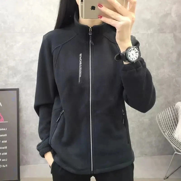 Casaco Feminino De Inverno De Zíper Gola Alta -  Promoção de Inverno 2025