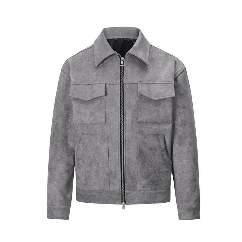 Jaqueta Masculina Estilosa Para Inverno De Camurça - Promoção de Inverno 2025