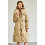 Casaco Feminino De Inverno Quente De Comprimento Grande Colarinho De Lã - Promoção De Inverno 2025