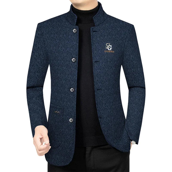 Jaqueta Masculina Formal De inverno Gola Em pé -  Promoção de Inverno 2025