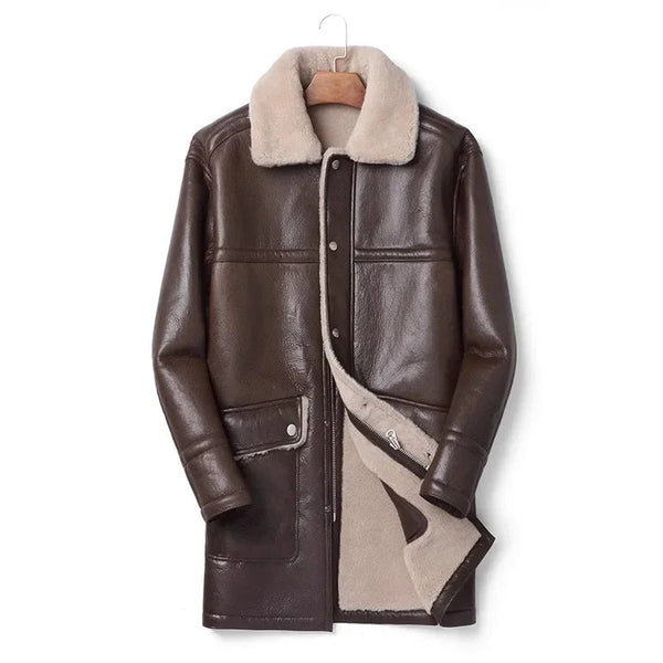 Casaco Masculino De Comprimento Médio Gola De Pelúcia Confortável - Promoção de Inverno 2025