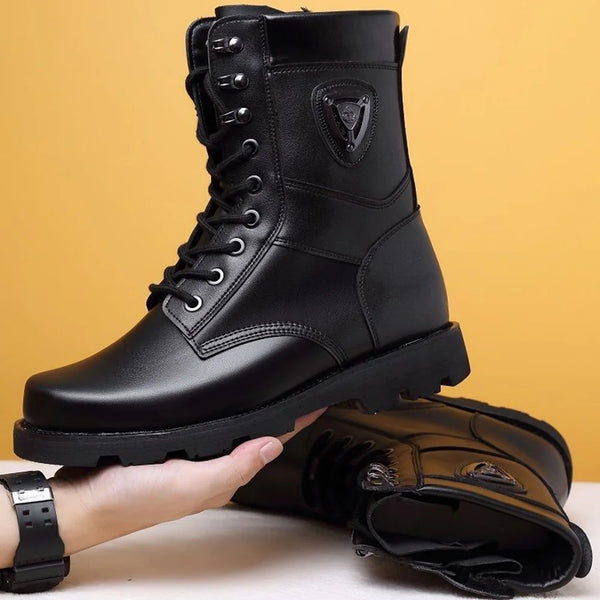 Bota Masculina De Inverno Antiderrapante Resistente Com Cadarço - Promoção de Inverno 2025
