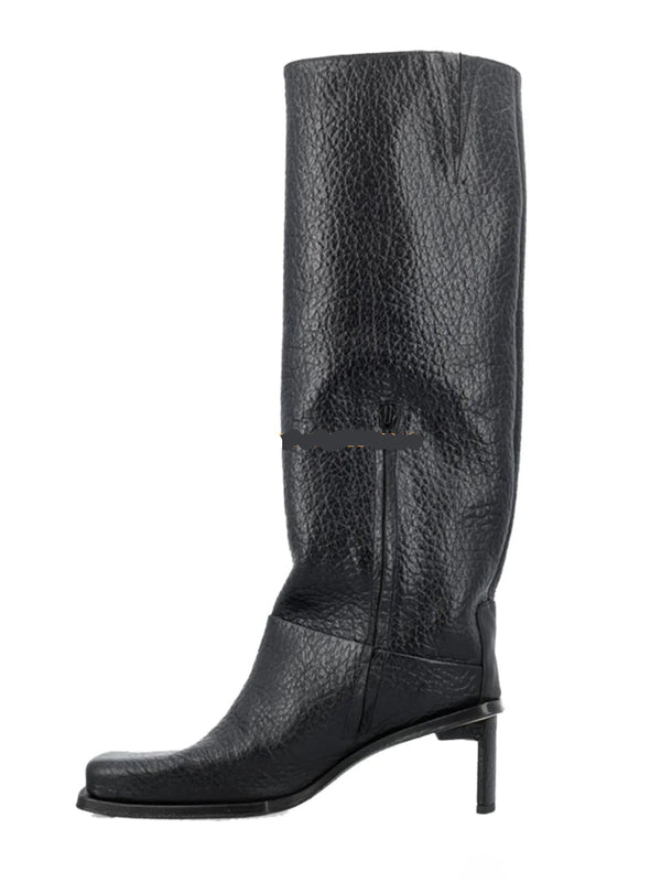 Bota Feminina De Inverno Dedo E Salto Quadrado Elegante - Promoção de Inverno 2025