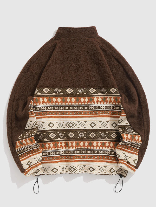 Casaco Masculino Com Estampa Geométrica De lã - Promoção De Inverno 2025