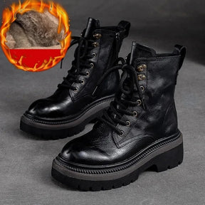 Bota de Couro Coturno Vintage Euphoric