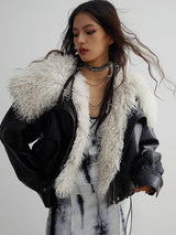 Jaqueta Feminina De Inverno Gola De Lã Estilo Coreano - Promoção De Inverno 2025