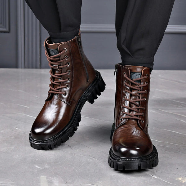 Bota Masculina De Inverno Clássica Brilhante Sola Grossa -  Promoção de Inverno 2025