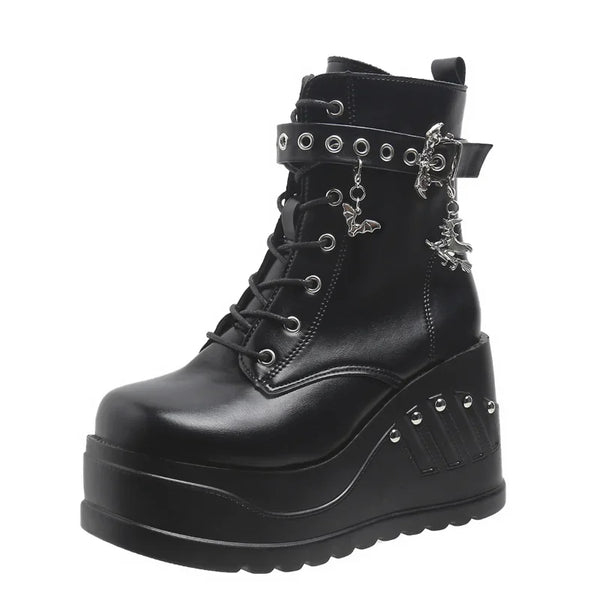 Bota Feminina De Inverno Com Zíper E Pingente Alta - Promoção de Inverno 2025