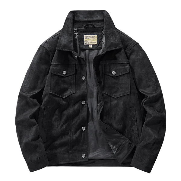 Jaqueta Masculina Casual De Camurça - Promoção de Inverno 2025
