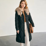 Casaco Feminino De Inverno Quente De Comprimento Grande Colarinho De Lã - Promoção De Inverno 2025