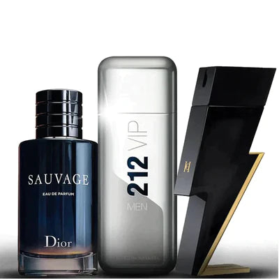 Combo 3 Perfumes Masculinos - Sauvage Dior + 212 Vip Men + Bad Boy Carolina Herrera [100ml] - LZ88