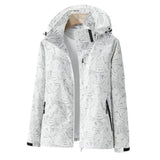 Casaco Feminino De Inverno Com Estampas De Folha com Capuz - Promoção de Inverno 2025