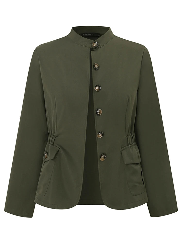 Jaqueta Feminina Fashion De inverno Com Elástico Lateral - Promoção de Inverno 2025