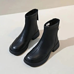 Bota de Couro Styler Feminina Aveludada