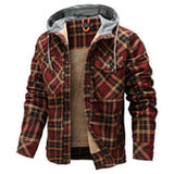 Casaco Masculino Casual De Inverno Dia á Dia Xadrez Com Capuz -  Promoção de Inverno 2025