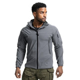 Casaco Masculino Tático De Inverno Com Capuz Bolsos No Braço - Promoção De Inverno 2025