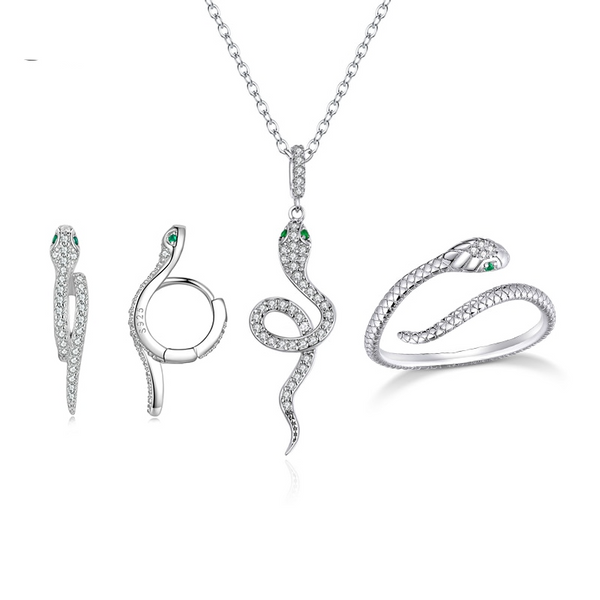 Conjunto mamba, em prata 925, colar de prata, colar feminino, conjunto feminino , conjunto de joias, conjunto em prata de cobra, colar de cobra, anel de cobra, conjunto de cobra esterlina, cobra em prata, onde comprar anel de cobra, onde comprar colar de cobra, onde comprar brincos de cobra, conjunto completo em pra feita a mão,  Arquetipo da cobra, arquetipo cobras, arquetipo de poderarquetiposhop.com