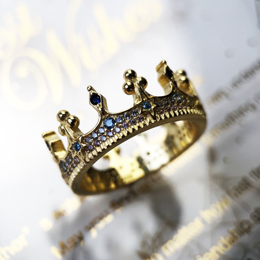 Anel Coroa da Rainha em Ouro 18K