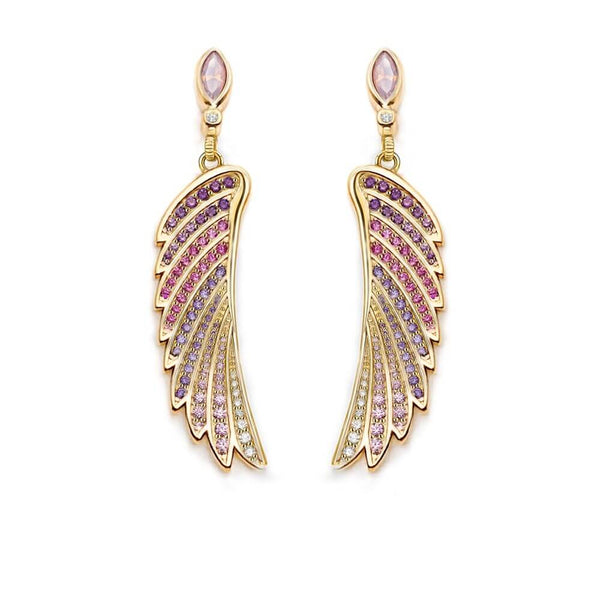 Use os Brincos Asa Beija-Flor íris e inspire: Atitude, alegria e energia para viver! Os Brincos Asas Beija-Flor feito em Prata 925 com banho de Ouro Amarelo 18K, cravejado a mão em Zircônias "A5" coloridas um detalhe único Inspiração: Arquétipo "Beija-Flor" traz o simbolismo arquétipo, inspirando a quem usa: Energia do amor, atitude e alegria e energia para viver! 