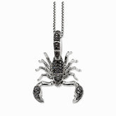 Colar Escorpião em prata 925 e zircônias pretas da arquetiposhop.com.br,  significado do escorpião, joias de escorpião.