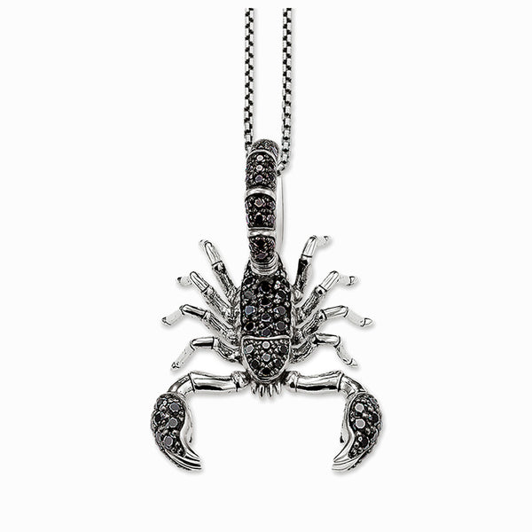 Colar Escorpião em prata 925 e zircônias pretas da arquetiposhop.com.br,  significado do escorpião, joias de escorpião.