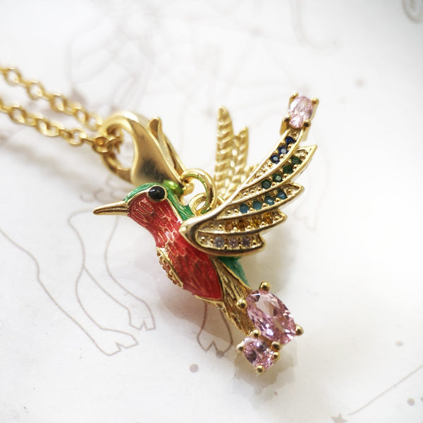 Colar Beija-Flor - Ouro 18K - Prata e Zircônias
