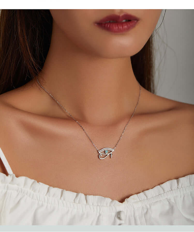 Colar Cleópatra olho de horus, olho do mau, olho de horus em prata, colar de opala,Prata 925 Esterlina Arquetiposhop.com.br, arqeutipo de cleopatra, como ativar o arquetipo de cleopatra, lado luz do arqeutipo d (5)