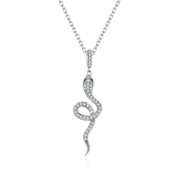 Colar Cobra de Prata 925 e Zircônias Mamba
