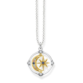 Colar Lua e Estrela em prata 925 e zirconias, com a estrela e lua banhadas em ouro18, arquetipo da estrela., arquetiposhop, cordão de 45cm perfeito para qualquer um que deseja sofisiticação exclusividade e poder.