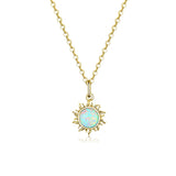 Colar sol de opala em prata 925 e corrente veneziana da arquetiposhop,.com.br colar sol, colar em prata , colar sol de prata, pedra d eopala azul, pedra de opala, colar em opala, da arquetiposhop.com.br