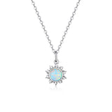 Colar sol de opala em prata 925 e corrente veneziana da arquetiposhop,.com.br colar sol, colar em prata , colar sol de prata, pedra d eopala azul, pedra de opala, colar em opala, da arquetiposhop.com.br