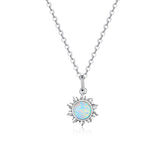 Colar sol de opala em prata 925 e corrente veneziana da arquetiposhop,.com.br colar sol, colar em prata , colar sol de prata, pedra d eopala azul, pedra de opala, colar em opala, da arquetiposhop.com.br