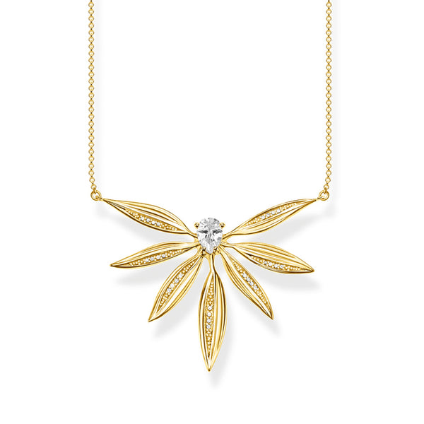 Colar Folhas Banhado a  Ouro 18K