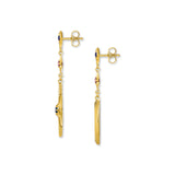 Brincos Estrela e Lua - Banho de Ouro 18K