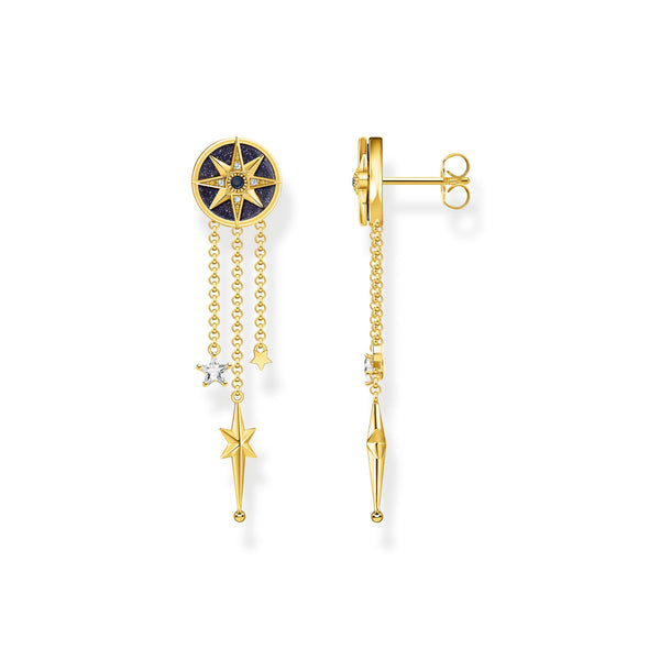 Brincos Realeza Estrela Banho de Ouro 18K