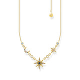 Colar Realeza Estrela e Lua Ouro