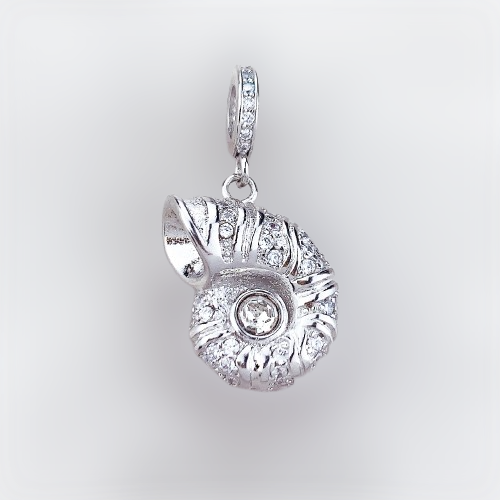 Pingente Charm Concha do Mar Prata 925 - My Arq